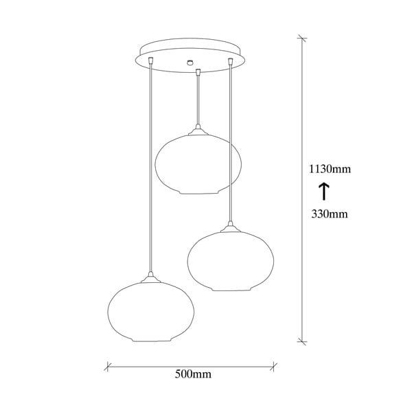 Lampa wisząca w czarno-żółtym kolorze ze szklanym kloszem ø 50 cm Camini – Opviq lights-image-4
