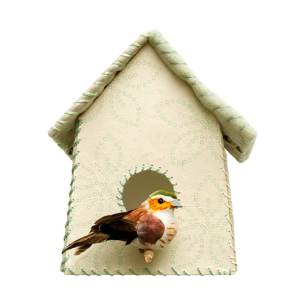 Zielona naklejka Studio Ditte Birdhouse, 13 x 15 cm