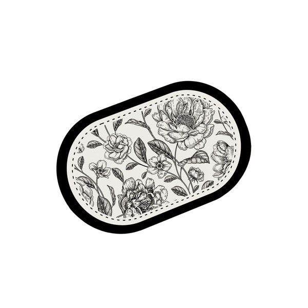 Czarno-biały dywanik łazienkowy 60x100 cm Rasse – Foutastic