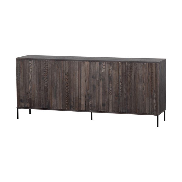 Brązowa komoda w dekorze jesionu 200x85x44 cm Gravure – WOOOD-image-2