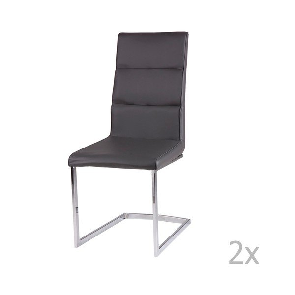 Zestaw 2 szarych krzeseł sømcasa Camile