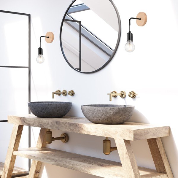 Kinkiet w czarno-naturalnym kolorze Orazio – LAMKUR-image-1