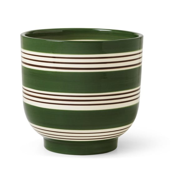 Biało-zielona ceramiczna doniczka Kähler Design Nuovo, ø 15 cm