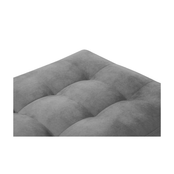 Jasnoszary aksamitny podnóżek Milo Casa Santo-image-4