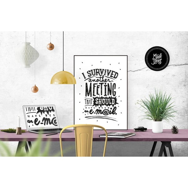 Plakat I Survived Meeting Black & White, A3