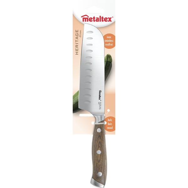 Nóż typu santoku ze stali nierdzewnej Heritage – Metaltex-image-1