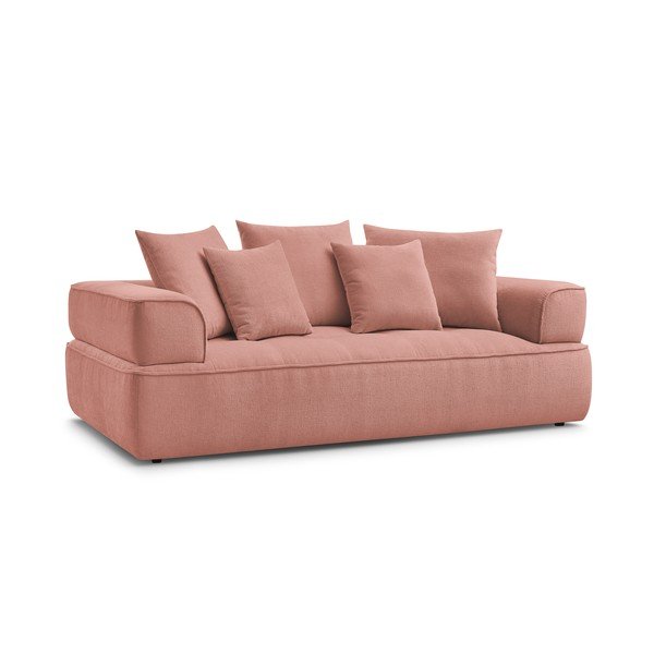 Różowa sofa z tkaniny szenilowej 237 cm Whesley – Bobochic Paris-image-3