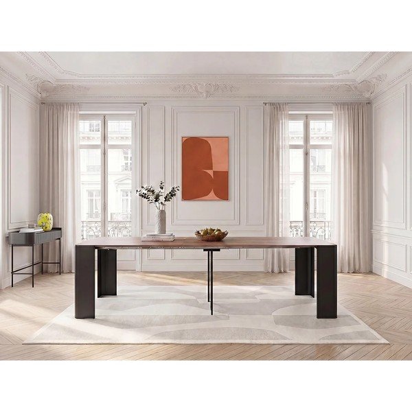 Czarna/w naturalnym kolorze konsola 50x110 cm Albane – Bobochic Paris-image-1