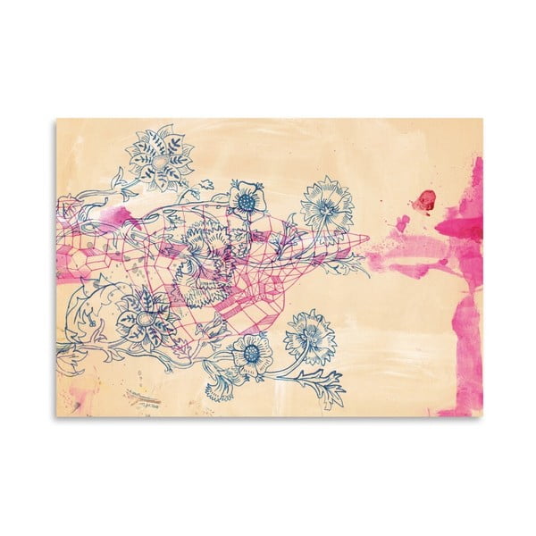Plakat Pink Ink Study, 30x42 cm