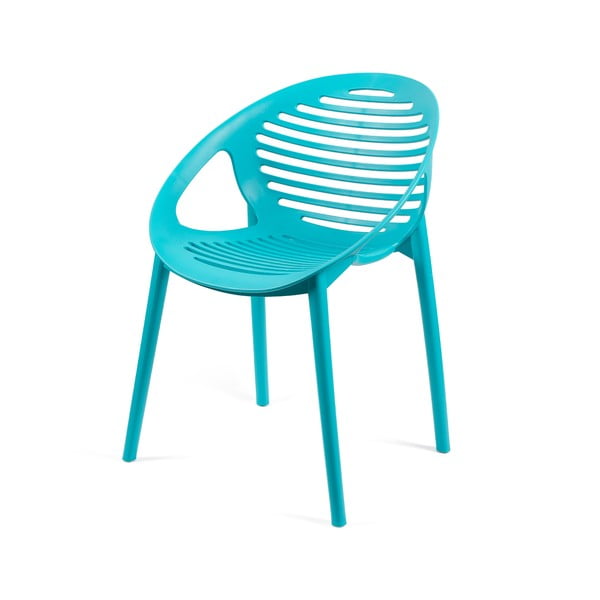 Turkusowe plastikowe krzesło ogrodowe Joanna – Bonami Selection