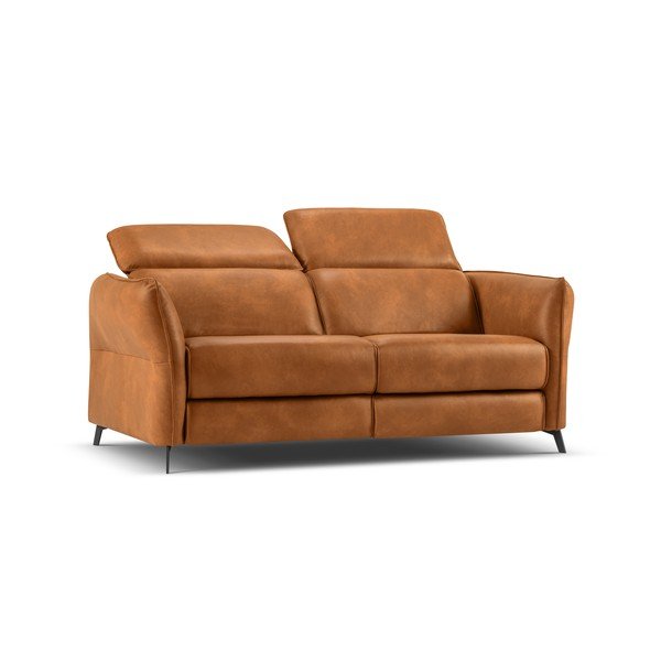 Jasnobrązowa skórzana sofa 103 cm Hubble – Windsor & Co Sofas-image-2