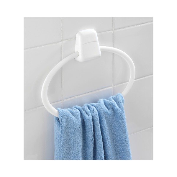 Biały okrągły ścienny uchwyt na ręczniki Wenko Pure-image-1