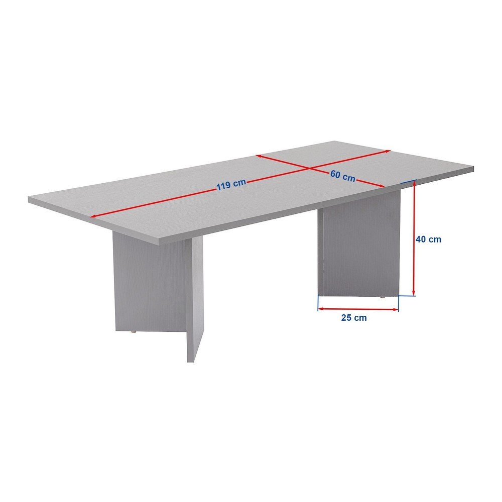 Beżowy stolik z półmatowym wykończeniem 60x119 cm Sabin – Kalune Design (zdjęcie 8)