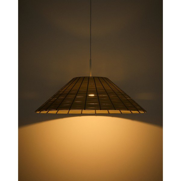 Beżowy abażur z imitacji rattanu ø 70 cm Saranella – Kave Home-image-3