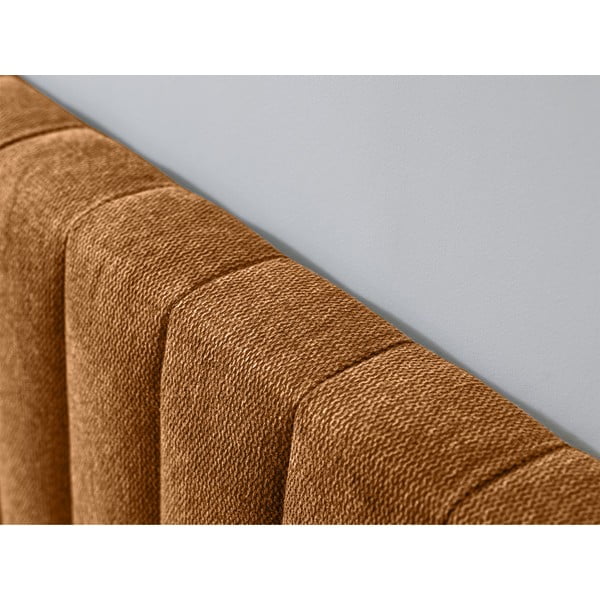 Łóżko dwuosobowe w miedziano-naturalnym kolorze ze stelażem 180x200 cm Oceane – Bobochic Paris-image-4