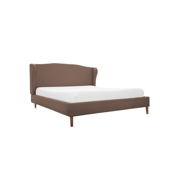 Brązowe łóżko z naturalnymi nogami Vivonita Windsor, 160x200 cm