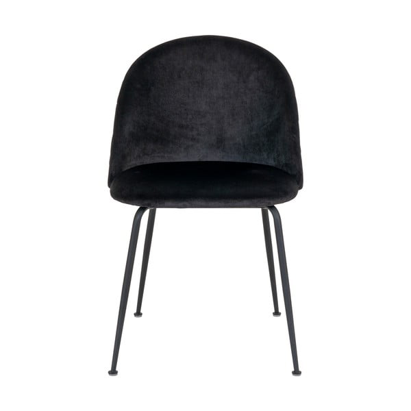 Czarne aksamitne krzesła zestaw 2 szt. Geneve – House Nordic-image-1