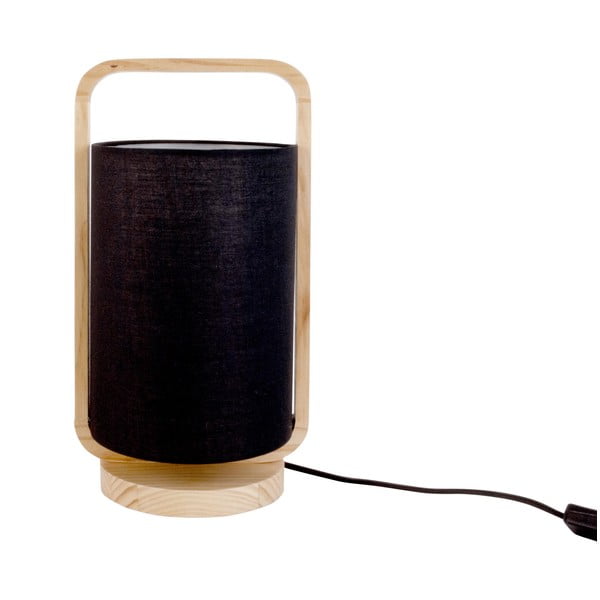 Czarna lampa stołowa Leitmotiv Snap, wys. 21,5 cm