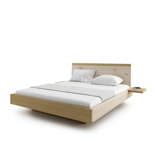 Łóżko 2-osobowe z litego drewna dębowego JELÍNEK Amanta, 160x200 cm