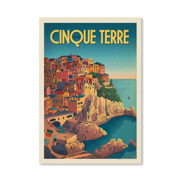 Plakat Americanflat Cinque Terre, 42x30 cm
