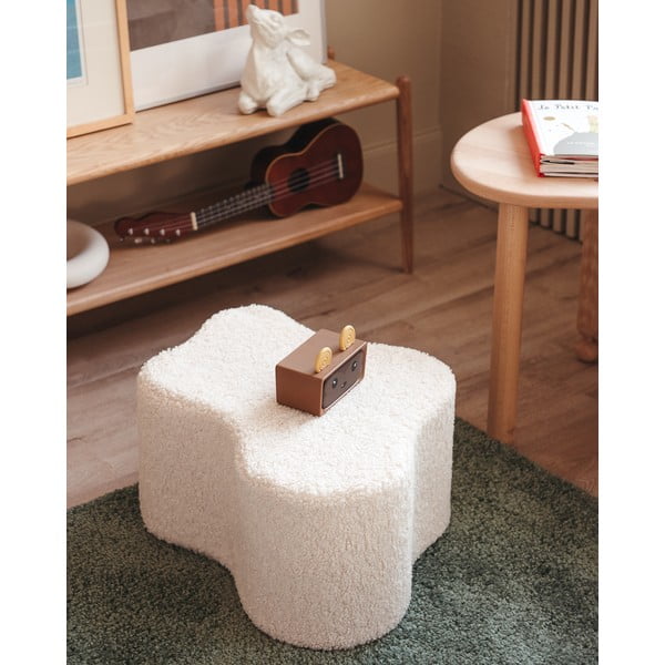 Kremowy puf dziecięcy z materiału bouclé Cloud – Wigiwama-image-3