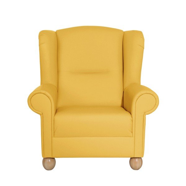 Żółty fotel uszak Max Winzer Monarch Yellow-image-3