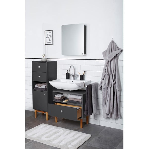 Antracytowa wysoka/wisząca szafka łazienkowa 40x100 cm Color Bath – Tom Tailor-image-4