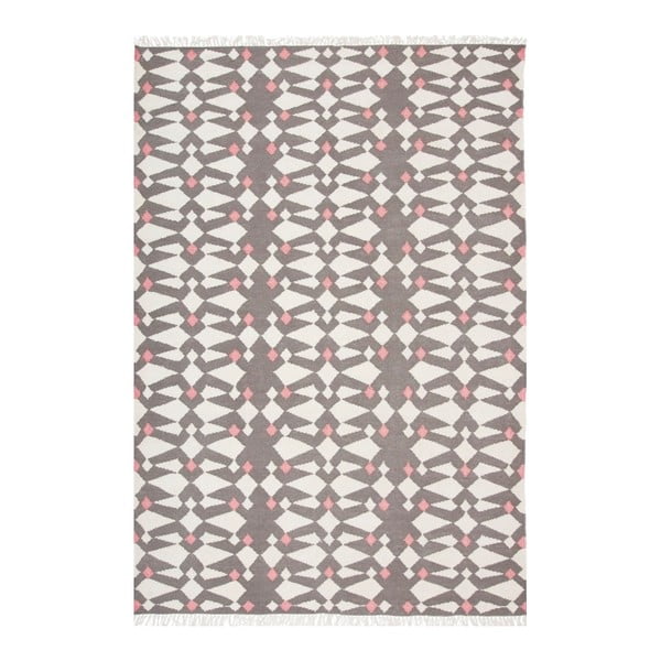 Szary dywan wełniany ręcznie tkany Linie Design Andria, 170x240 cm