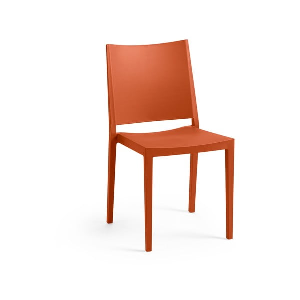 Pomarańczowe plastikowe krzesło ogrodowe Mosk – Rojaplast