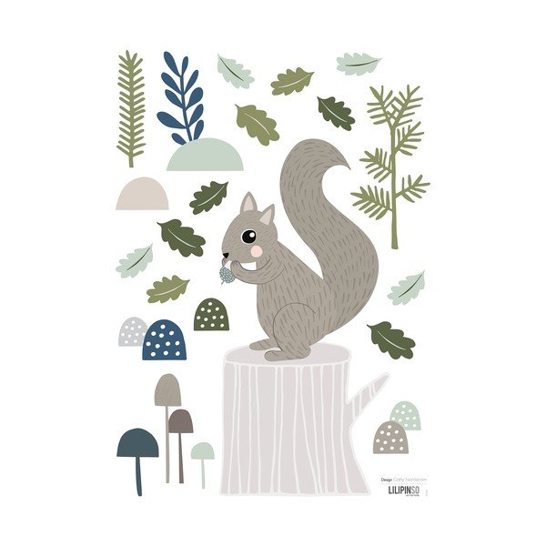 Naklejki dziecięce dziecięce 30x42 cm Squirrel – Lilipinso