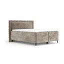 Beżowe łóżko boxspring ze schowkiem 180x200 cm Voyage – Maison de Rêve