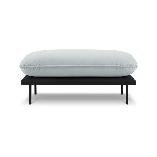 Jasnoszary aksamitny puf Auguste – Interieurs 86-image-2