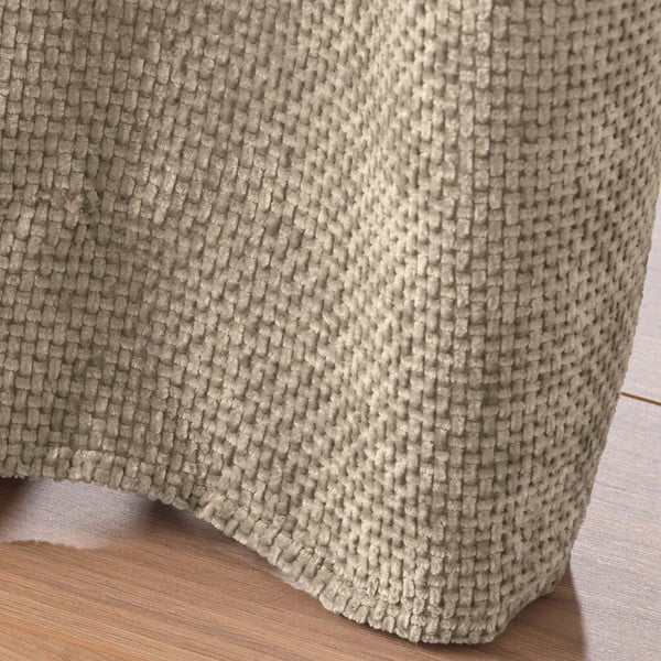 Jasnobrązowa zasłona z szenilu 140x260 cm Leo – douceur d'intérieur-image-4