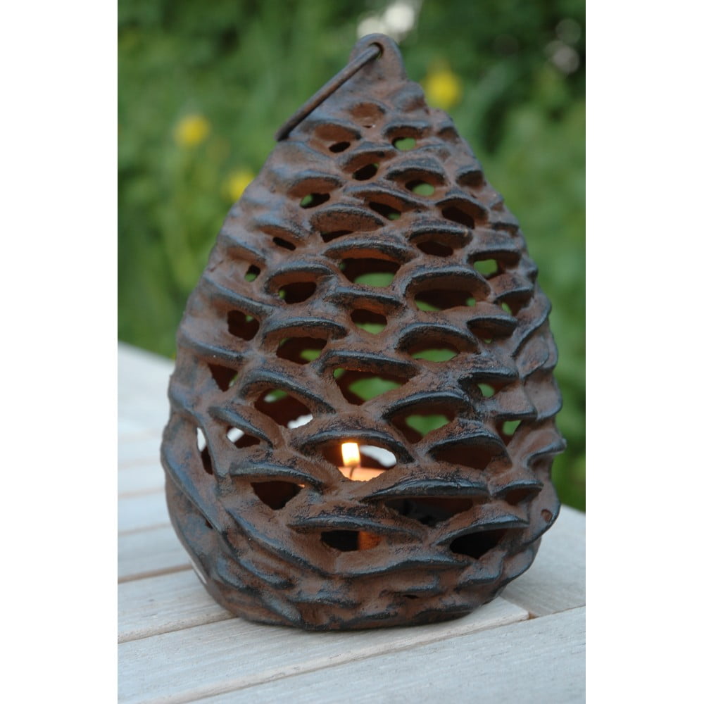 Metalowy lampion (wysokość 18 cm) Pine Cone – Esschert Design (zdjęcie 4)