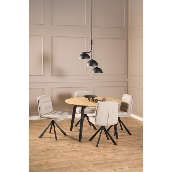 Okrągły stół z blatem w dekorze dębu ø 120 cm Cadiz – Actona-image-3