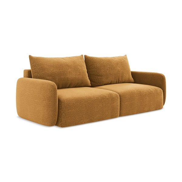 Pomarańczowa rozkładana/ze schowkiem sofa 238 cm Kalena – Makamii-image-2