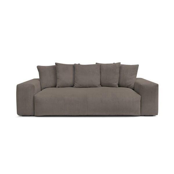 Szarobrązowa sztruksowa sofa 280 cm Voltaire – Bobochic Paris