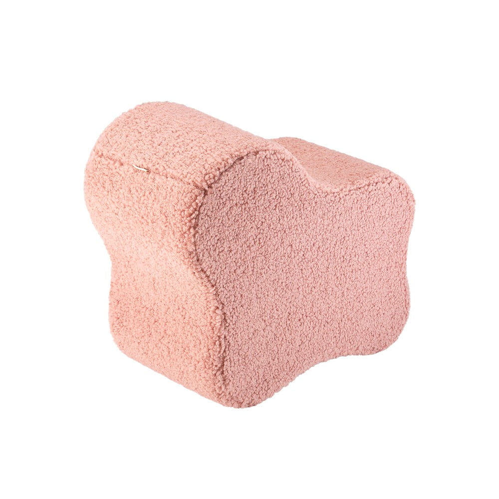 Różowy puf dziecięcy z materiału bouclé Cloud – Wigiwama (zdjęcie 6)