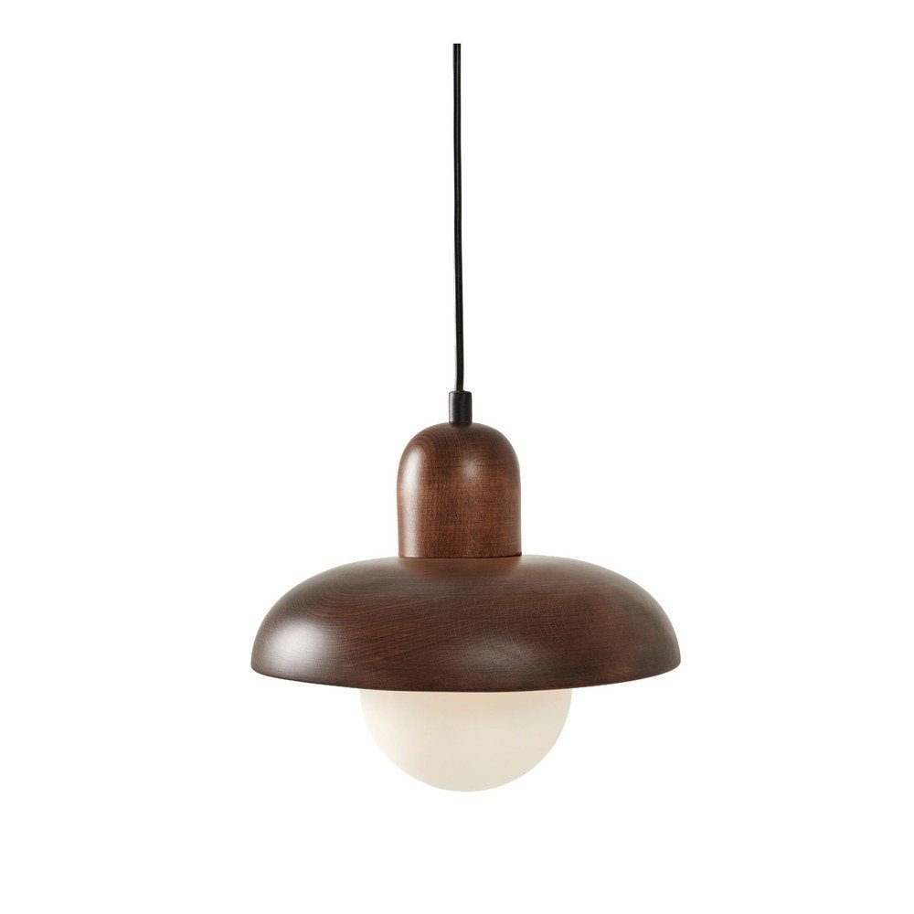 Brązowa lampa wisząca z drewnianym kloszem ø 25 cm Elsa – Opviq lights (zdjęcie 8)