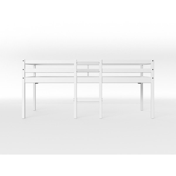 Białe podwyższane łóżko dziecięce z drewna sosnowego Flexa White, 90x200 cm-image-1