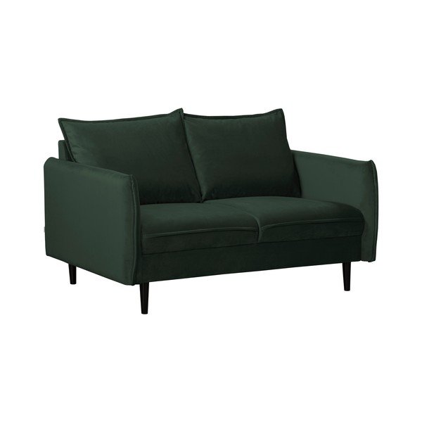 Ciemnozielona aksamitna sofa 138 cm Juli – Ropez-image-1