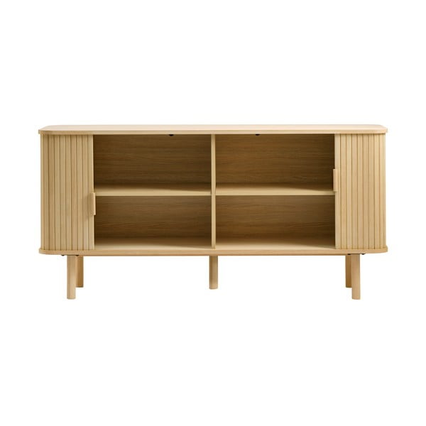 Niska komoda w dekorze dębu z drzwiami przesuwnymi 76x160 cm Cavo – Unique Furniture-image-4