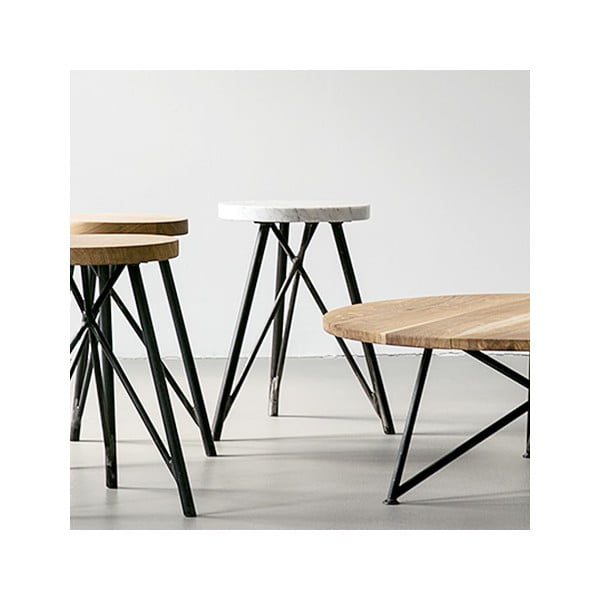 Taboret NUTSANDWOODS Marble, średnica 30 cm-image-1