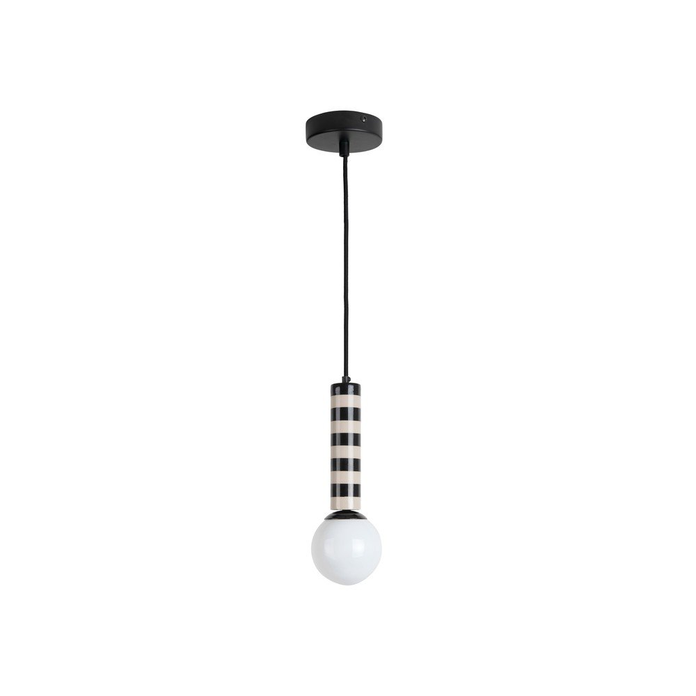 Czarna/szarobrązowa metalowa lampa wisząca ø 12 cm Rayado – Leitmotiv (zdjęcie 3)