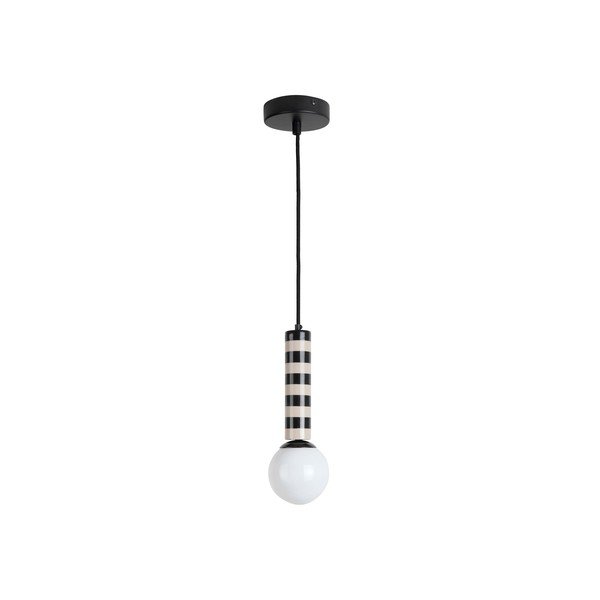 Czarna/szarobrązowa metalowa lampa wisząca ø 12 cm Rayado – Leitmotiv-image-2