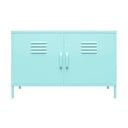 Jasnoniebieska metalowa szafka Novogratz Cache, 100x64 cm