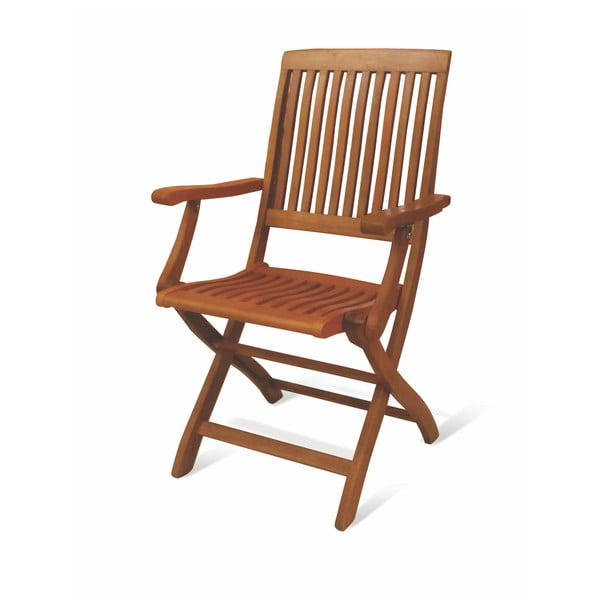Zestaw 2 składanych krzeseł ogrodowych z drewna eukaliptusu Crido Consulting Eucalypt