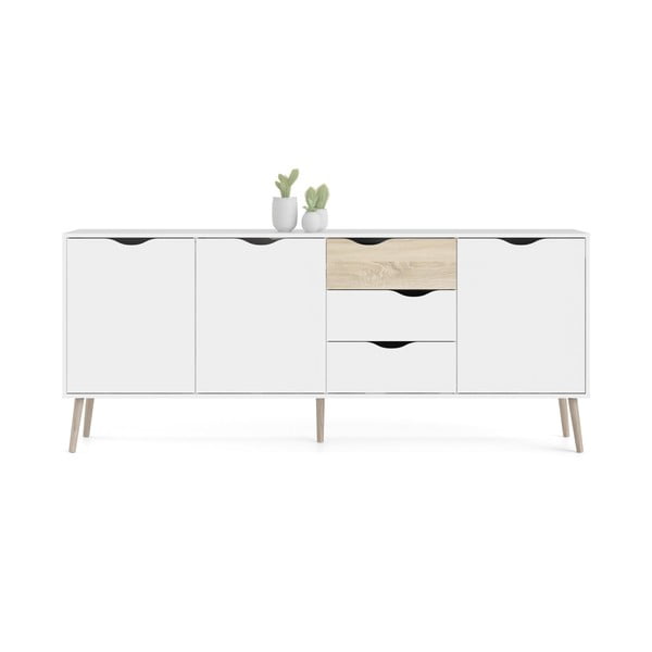 Biała komoda 196x82x39 cm Oslo – Tvilum-image-4
