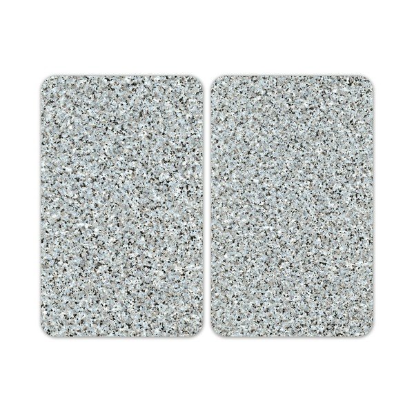 Zestaw 2 szklanych płyt ochronnych na kuchenkę Wenko Granite, 52x30 cm