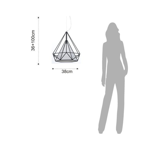 Czarna lampa wisząca Tomasucci Diamond-image-3